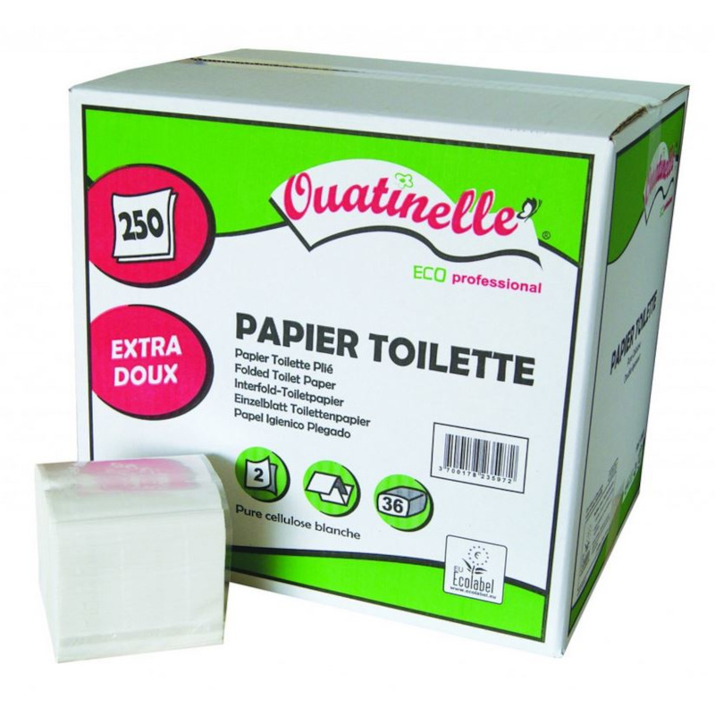 PAPIER TOILETTE ENCHEVETRE (250 FMTS x 36)  11 x 17 cm